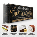 Family Theater And Lounge Sign VI by Tailored Canvases