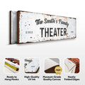 Family Theater Sign by Tailored Canvases