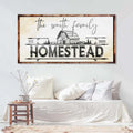 Family Vintage Rust Homestead Sign by Tailored Canvases