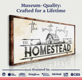 Family Vintage Rust Homestead Sign by Tailored Canvases
