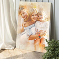 Family Watercolor Portrait Custom Wall Art by Tailored Canvases