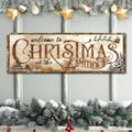 Family Welcome To Christmas Sign by Tailored Canvases