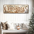 Family Welcome To Christmas Sign by Tailored Canvases