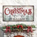 Family Welcome To Christmas Sign IV by Tailored Canvases