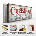 Family Welcome To Christmas Sign IV by Tailored Canvases
