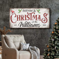 Family Welcome To Christmas Sign V by Tailored Canvases