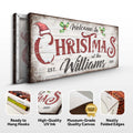 Family Welcome To Christmas Sign V by Tailored Canvases