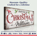 Family Welcome To Christmas Sign V by Tailored Canvases