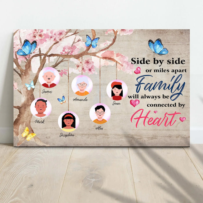 Family Will Always Be Connected By Heart Sign II by Tailored Canvases