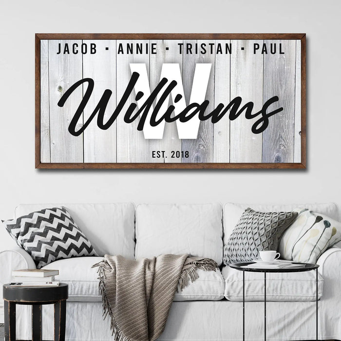 Family Wood Sign by Tailored Canvases