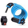 Famistar 4 Feet 5 Digit Resettable Combination Coiling Bike Chain Lock by DailySale