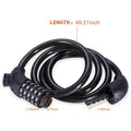 Famistar 4 Feet 5 Digit Resettable Combination Coiling Bike Chain Lock by DailySale