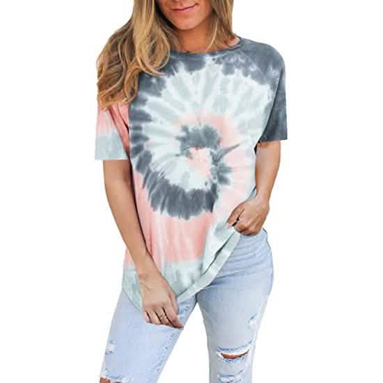 Women's Tie Dye Sweatshirt Casual Crewneck Pullover Shirts by DailySale