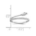 Fancy Cubic Zirconia Fashion Snake Pave Ring by Fine Color Jewels
