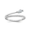 Fancy Cubic Zirconia Fashion Snake Pave Ring