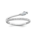 Fancy Cubic Zirconia Fashion Snake Pave Ring by Fine Color Jewels