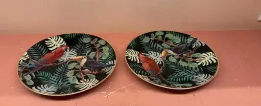 Fancy Home Collection Toucan Dessert Plates, Set of 2 by Price Is Right Miami
