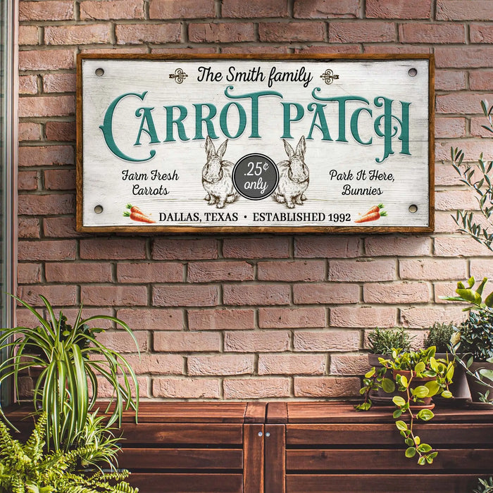 Farm Fresh Carrot Patch Sign II by Tailored Canvases