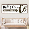Farm Fresh Milk And Cream Co Sign by Tailored Canvases
