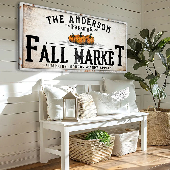 Farmers Fall Market Sign by Tailored Canvases