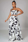 Fasheabe Abstract Shapes Print Pant Set by Fasheabe