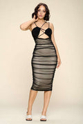 Fasheabe Curve Hugging Bodycon Midi Dress by Fasheabe