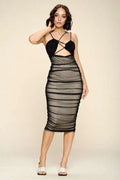 Fasheabe Curve Hugging Bodycon Midi Dress by Fasheabe