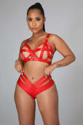 Fasheabe Feeling Sexy Teddy Set - Red by Fasheabe