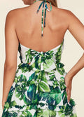 Fasheabe Leaf Print O-ring Mini Dress by Fasheabe