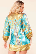 Fasheabe Sequin Pattern Shift Mini Dress - Multi by Fasheabe