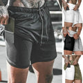 Fashion Men Elastic Waist Sports Shorts with Phone Pocket by DailySale