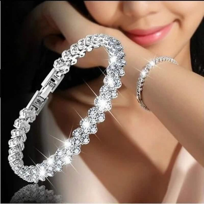 Fashion Women Silver Crystal Diamond Bracelet by DailySale