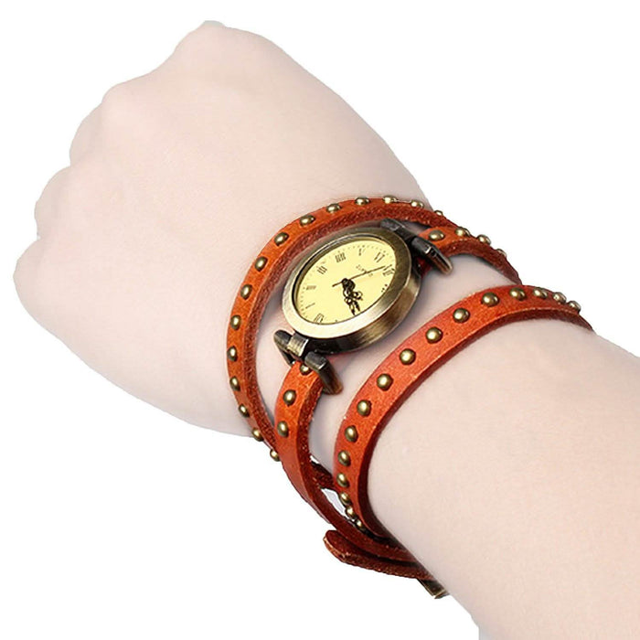 Fashionable River Leather Belt Retro Watch by DailySale