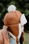 Faux Fur-Lined Kids Winter Hat | Windproof Toddler Trapper Hat by ozznekshoes