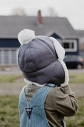 Faux Fur-Lined Kids Winter Hat | Windproof Toddler Trapper Hat by ozznekshoes