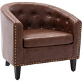 Faux Leather Club Chair Bucket Chair Upholstered Tub Chair by DailySale