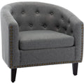 Faux Leather Club Chair Bucket Chair Upholstered Tub Chair by DailySale