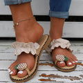Faux Pearl & Pineapple Decor Toe Post Thong Sandals by DailySale