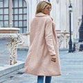 Faux Shearling Open-Front Longline Teddy Coat by DailySale