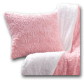 DaDa Bedding Pastel Pink Faux Fur Pillow Cover by DaDalogy Bedding Collection