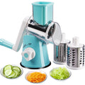 FAVIA Rotary Cheese Grater with Handle - Food Shredder with 3 Stainless Steel Drum Blades by DailySale