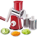 FAVIA Rotary Cheese Grater with Handle - Food Shredder with 3 Stainless Steel Drum Blades by DailySale