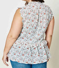 Faye Curvy Floral Tank by Boutique 23