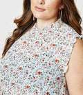 Faye Curvy Floral Tank by Boutique 23