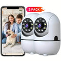 2-Pack: Wireless Security Cameras – 355° Rotation, Night Vision, Motion Detection, Two-Way Audio by DailySale