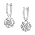 .925 Sterling Silver Miracle-Set Diamond Accent Drop and Dangle Earrings (I-J Color, I3 Clarity) by Bids.com