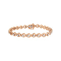.925 Sterling Silver 1/4 Cttw Diamond Miracle-Set Teardrop Shaped 7â€ Link Bracelet (I-J Color, I3 Clarity) by Bids.com