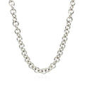 Sterling Silver Rhodium Plated Rolo Chain Necklace with a Heart Toggle Charm by Bids.com