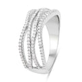 0.46 Carat Genuine White Diamond 14K White Gold Ring (F-G Color, SI Clarity) by Bids.com