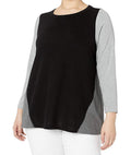 Karen Kane Womens Plus Size Colorblock Sweater, Size 0X by Vanessa Jane